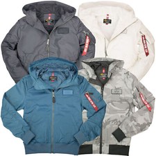 Alpha Industries Herren Bomberjacke MA-1 LW Hooded 126138 Jacke Farbauswahl NEU!