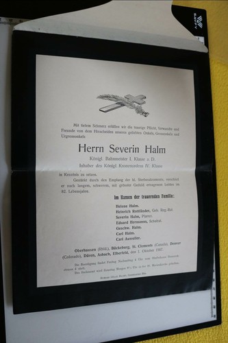 Alte sterbeanzeige eines - sterbeanzeige,