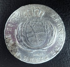 Sachsen König Fr. August III.(I.) 1763-1827 - Thaler 1813 SGH in St mit Schlacke
