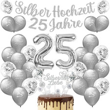Silberhochzeit Deko, 25 Jahre
