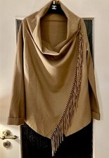 Orig. Patrizia Pepe Cape Poncho Wolljacke Camel Beige Ital. 42 36 38 S M Wolle