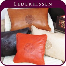 ALMADIH XL Lederkissen 50x35
