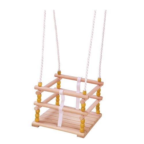 Idena babyschaukel gelb holz - idena,