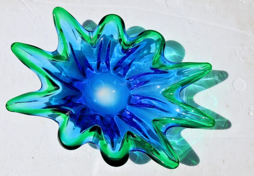 Murano schale blau - murano, blau-