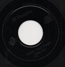 M PEOPLE open your heart (radio mix) + (check yer head mix) 1995 UK JUKE BOX 7"
