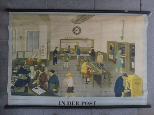 Alte rollkarte schulwandtafel - rollkarte,