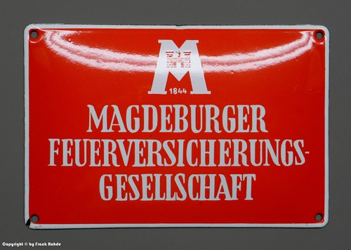 Emailschild 1844 magdeburger - -,