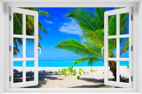 Fensterblick wandbild - fensterblick, 3d