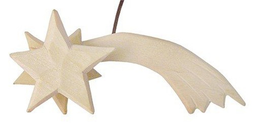 Handgefertigter holzkomet mit - handgefertigter,