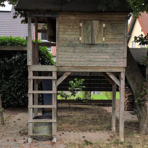 Holz spielhaus auf stelzen mit - holz-spielhaus,