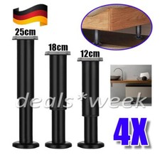 4X Teleskopisch verstellbarer Bettbalken-Stützfuß, Möbelbein, Sofabein, Bettunte