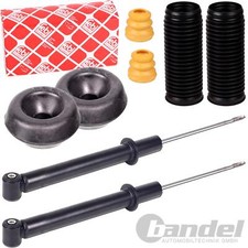 2x GASDRUCK STOßDÄMPFER HINTERACHSE + FEBI DOMLAGER für AUDI 80 (B4) + AVANT