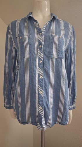 Primark bluse hemd blau weiß - hemd,