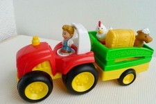 Fisher Price Little People, Traktor + Bauernfigur + 2 Tiere, mit Sound