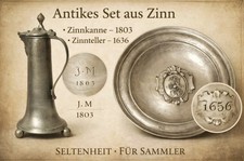 Antikes Zinn-Set – Zinnkanne