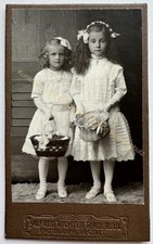 orig CDV Foto Fotografie Kinder Kind Bild alt Mode 1900 Radebeul Mädchen
