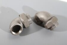 1 x Winkelverschraubung 1½" 90° Winkel Temperguss IG-IG Gewindefitting schwarz