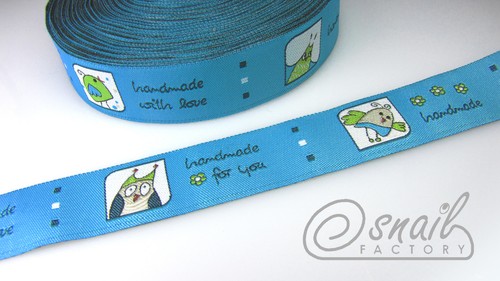 Webband türkis blau - 1m, ,