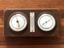 Wetterstation / Hygrometer, Barometer, Thermometer / Holz / alt, antik, Sammler