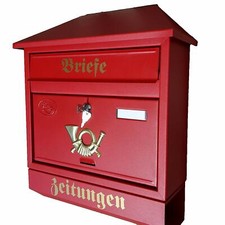 XXL Briefkasten Postkasten Rot