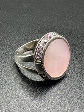 Ring Silberring 925er Silber rosa Perlmutt mit passenden Farbsteinen