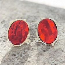 Rote stein ohrringe aus - stein,