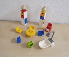 LEGO Duplo Einrichtung Wohnzimmer Retro Bad Schränke Tisch Stuhl