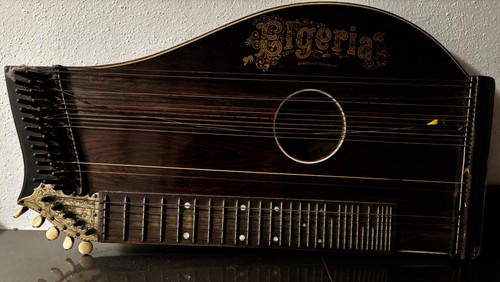 Zither antik marke elgeria - marke, "elgeria"