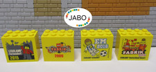 (R4/12) LEGO 4x Sammelstein Fabrikstein Fabrik 2009+2015 Feriendorf 2015 EM 2016