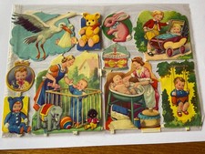 Alte Oblaten Glanzbilder Baby MLP 1306 Chromos  Victorian Scraps die cut