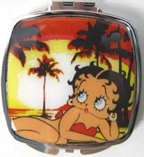 Betty Boop Taschenspiegel klappbar -  3 Motive Schminkspiegel