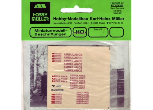 Hobby müller decals 429 - hobby-müller-decals,