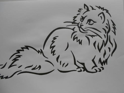 Schablone katze4 auf - schablone,