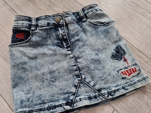 Jeansrock mit stickerei - jeansrock, *°