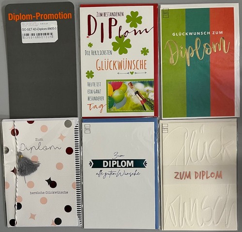 Diplom 5 glückwunschkarten - diplom,