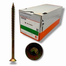 JD- 79 Spanplattenschrauben Ø 5x80 -T20 200Stk. Gelb Verzinkt Senkkopf / H2pal10