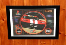 1997 Gran Turismo Old Vintage Sticker Set Playstation 1 PS1 / Gerahmt Sammlerstück