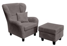 Ohrensessel mit Hocker