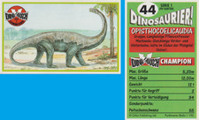 Sammelkarte Dinosaurier Dino Tausch Nr. 44 Opisthocoelicaudia