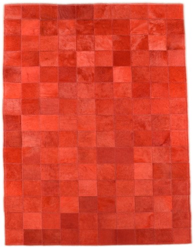 Kuhfell teppich rot - rot,