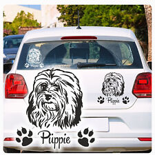 Hundeaufkleber Malteser Havaneser Bologneser Bolonka Autoaufkleber A251