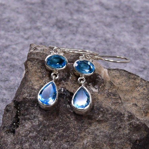 Topas ohrring 925er silber - 925er,