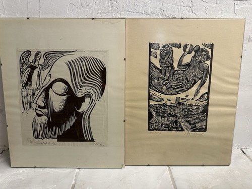 Druck lithography woodcut - druck, 2