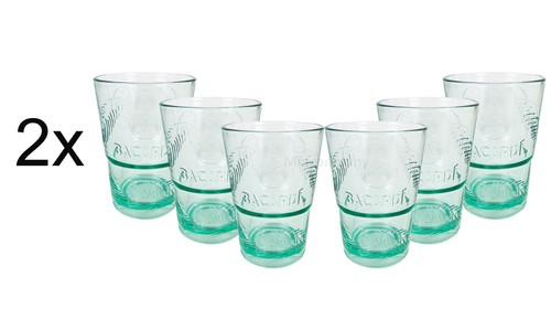 Bacardi rum kunststoff glas - bacardi,