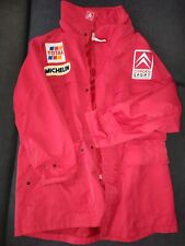 Jacke Citroën Sport Michelin mit Innenfutter/-jacke Kaputze Rot 1999 Vintage RAR