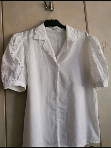 Damenbluse weiß mit schöner