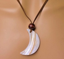 Lederhalsband Perlmutt