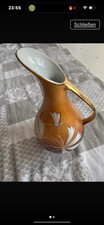 Vase mit Henkel Von Spechtsbrunn Handbemalt