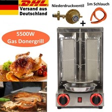 5500W Dönergrill Gas LPG Spießgrill Hähnchengrill Gyrosgrill Drehgrill 4 Brenner