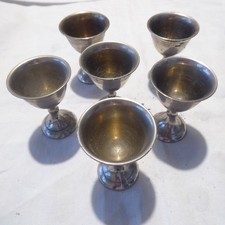 6 versilberte kleine Becher Schnapsbecher   (AW1007)